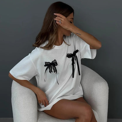 TALIE™ – Cute & Comfy Bow Tee